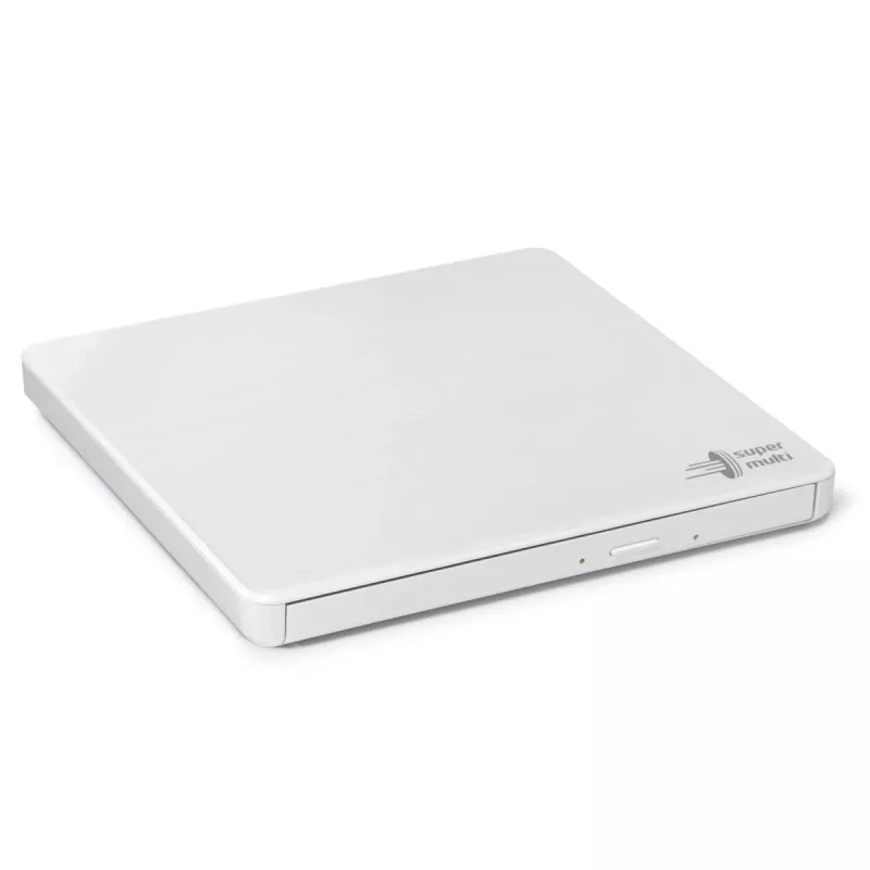 HITACHI-LG DATA STORAGE Slim Portable DVD-writer - Gp60nw60 - USB 2.0 - White
