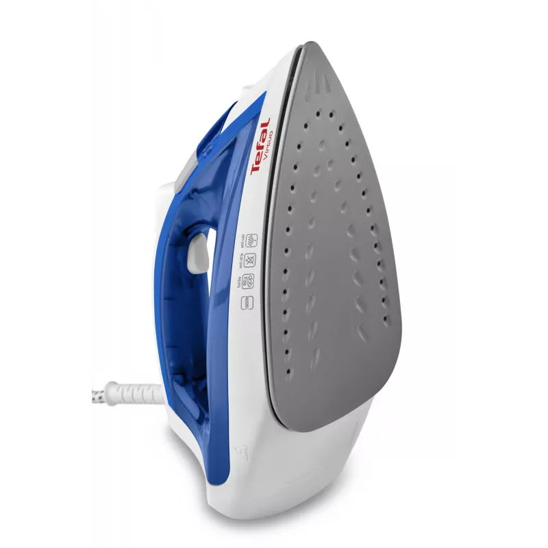 Steam iron Tefal Virtuo FV1711 — 1800 W, Durilium soleplate, 0.2 L tank, vertical steam, violet/white