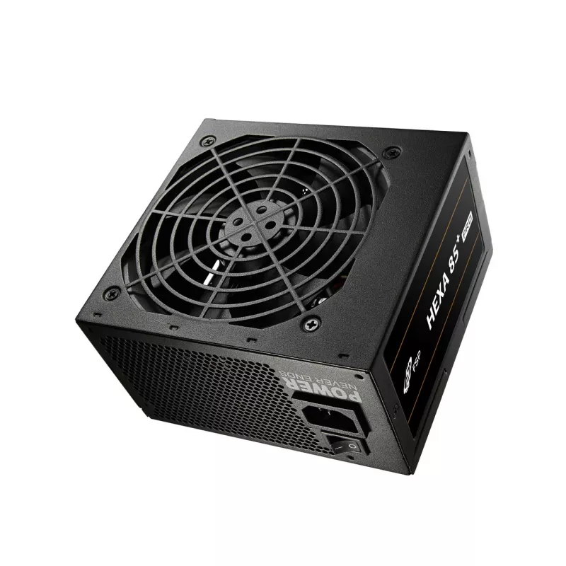 FSP HEXA 85+ PRO 550W Power supply unit ATX ATX2.5 Black, 550 W, 100 - 240 V, 50 - 60 Hz, 7.5 - 3 A, Active, 100 W