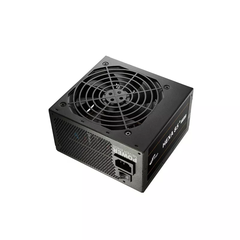 FSP HEXA 85+ PRO 550W Power supply unit ATX ATX2.5 Black, 550 W, 100 - 240 V, 50 - 60 Hz, 7.5 - 3 A, Active, 100 W