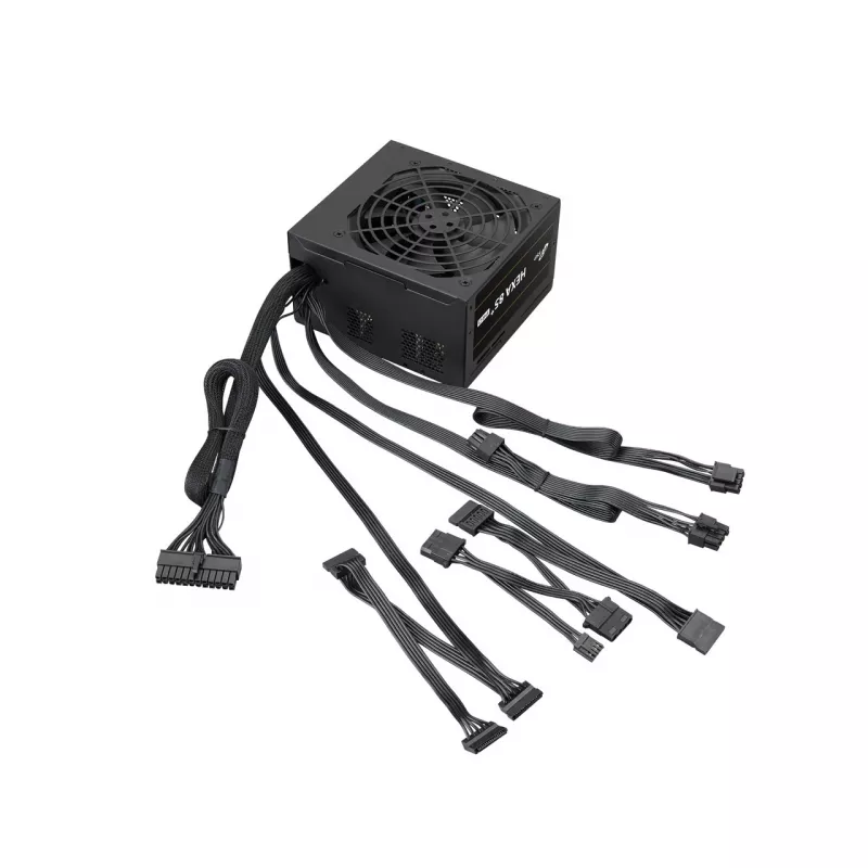 FSP HEXA 85+ PRO 550W Power supply unit ATX ATX2.5 Black, 550 W, 100 - 240 V, 50 - 60 Hz, 7.5 - 3 A, Active, 100 W