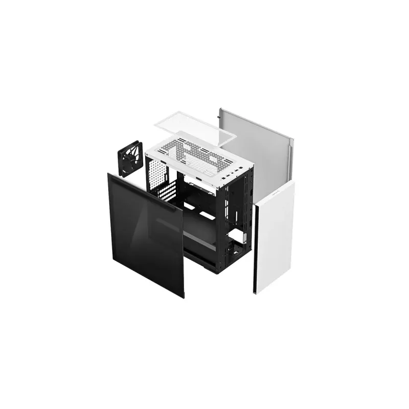 PC Case DeepCool MACUBE 110 WH Midi Tower — White, Tempered Glass, microATX, up to 320mm GPU, 165mm CPU cooler, 2x3.5 inch + 2x2.5 inch bays