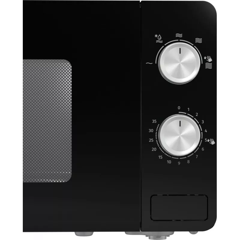 Solo microwave Gorenje MO20E1B — 20 L, 800 W, 5 power levels, 270 mm turntable, black
