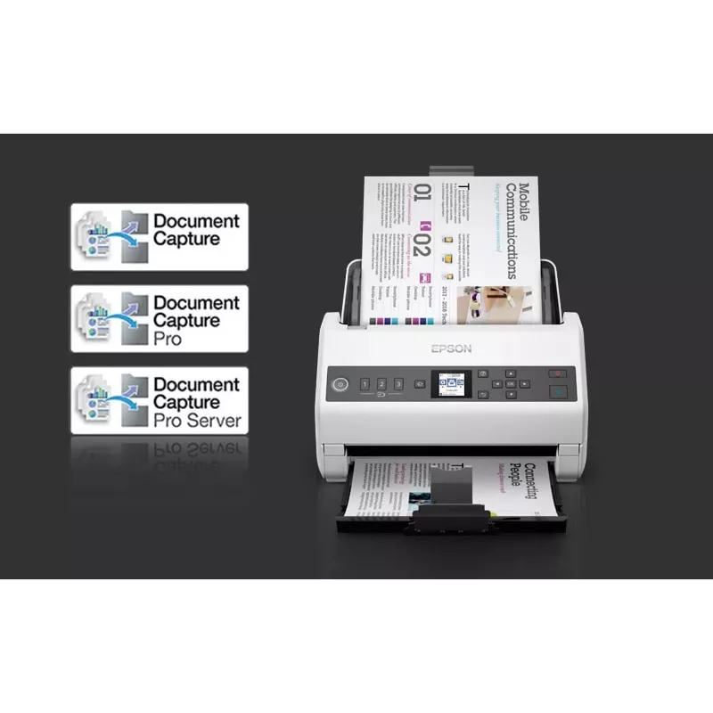 Epson DS-730N Sheet-fed scanner 600 x 600 DPI A4 Black, Grey