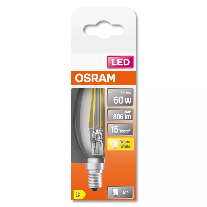 LED bulb Osram STAR Warm white 2700 K 5.5 W E14 D