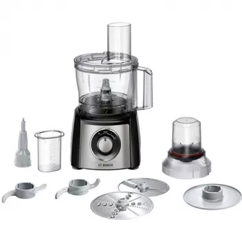 Food processor Bosch MCM3401M with 800W motor and 2.3 L bowl, black/stainless steel