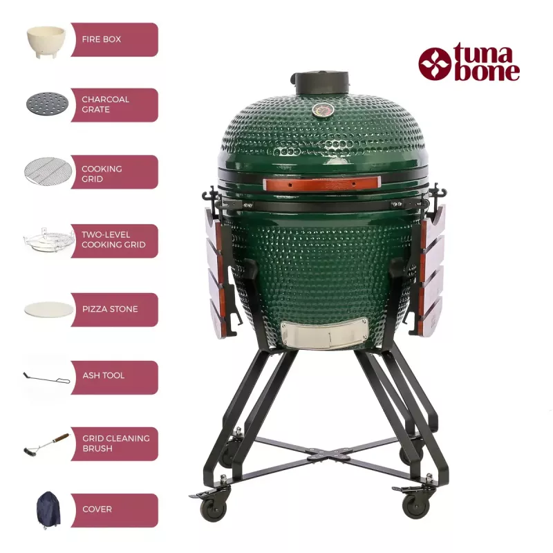 Ceramic Kamado Grill TUNABONE Classic 23 inch (Size L) Green