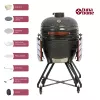 Kamado grill TUNABONE TunaBone Classic 23 inch (Size L) ceramic-style charcoal grill, 23 inch cooking diameter, dark grey