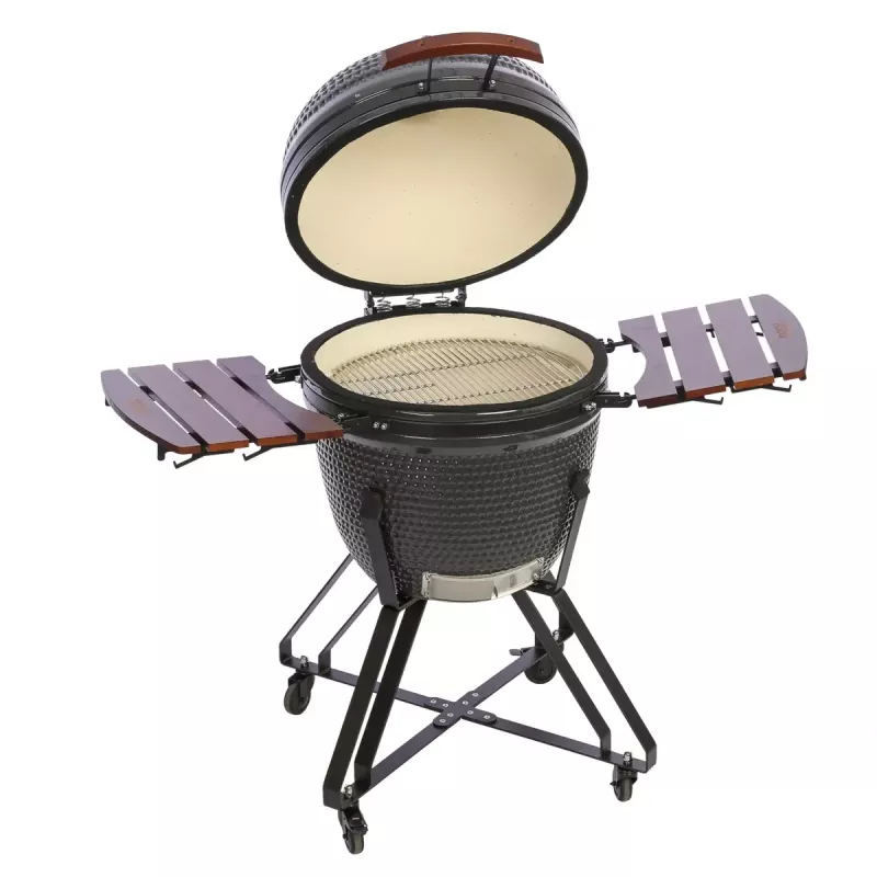 Kamado grill TUNABONE TunaBone Classic 23 inch (Size L) ceramic-style charcoal grill, 23 inch cooking diameter, dark grey