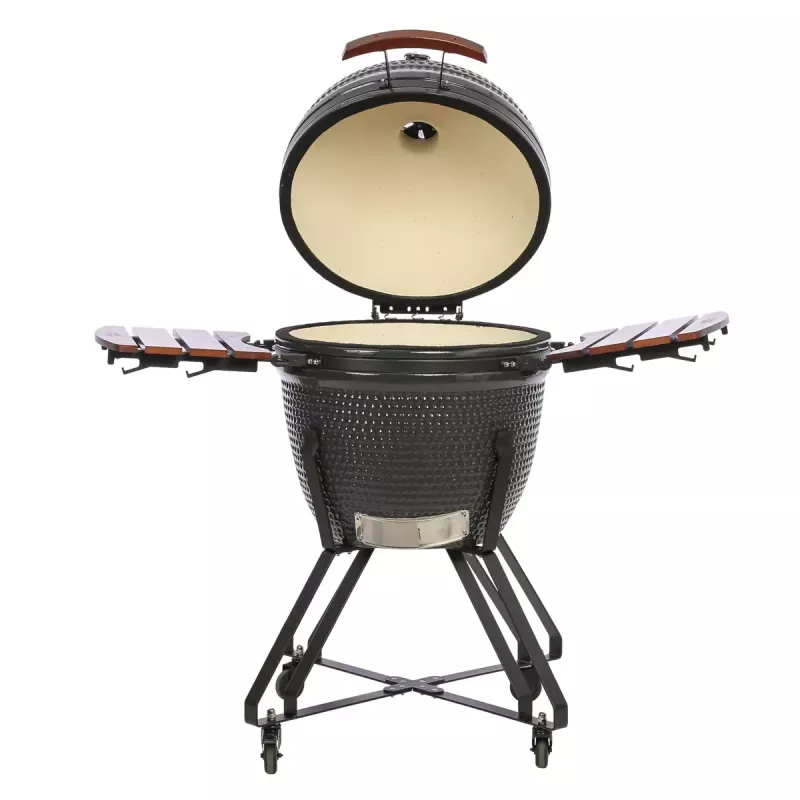 Kamado grill TUNABONE TunaBone Classic 23 inch (Size L) ceramic-style charcoal grill, 23 inch cooking diameter, dark grey