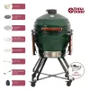 TunaBone Kamado Pro 24 inch Ceramic Grill, Size L, Green (TBG24GREEN-02)