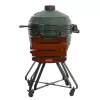 TunaBone Kamado Pro 24 inch Ceramic Grill, Size L, Green (TBG24GREEN-02)