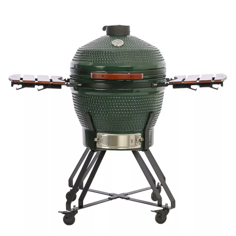 TunaBone Kamado Pro 24 inch Ceramic Grill, Size L, Green (TBG24GREEN-02)