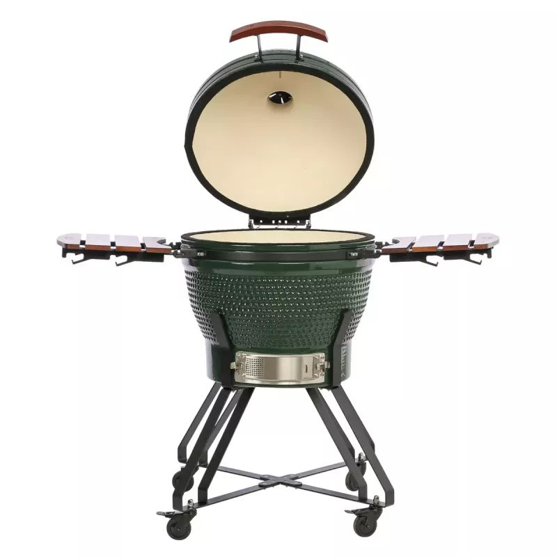 TunaBone Kamado Pro 24 inch Ceramic Grill, Size L, Green (TBG24GREEN-02)