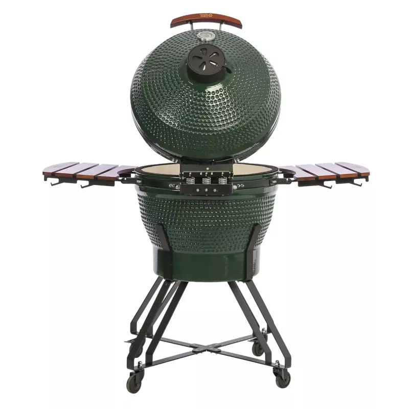 TunaBone Kamado Pro 24 inch Ceramic Grill, Size L, Green (TBG24GREEN-02)
