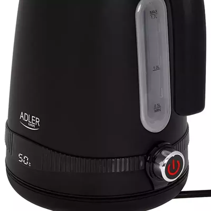 Electric kettle Adler 1 L 2200 W Black Stainless steel