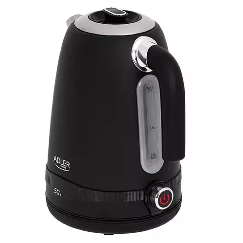 Electric kettle Adler 1 L 2200 W Black Stainless steel
