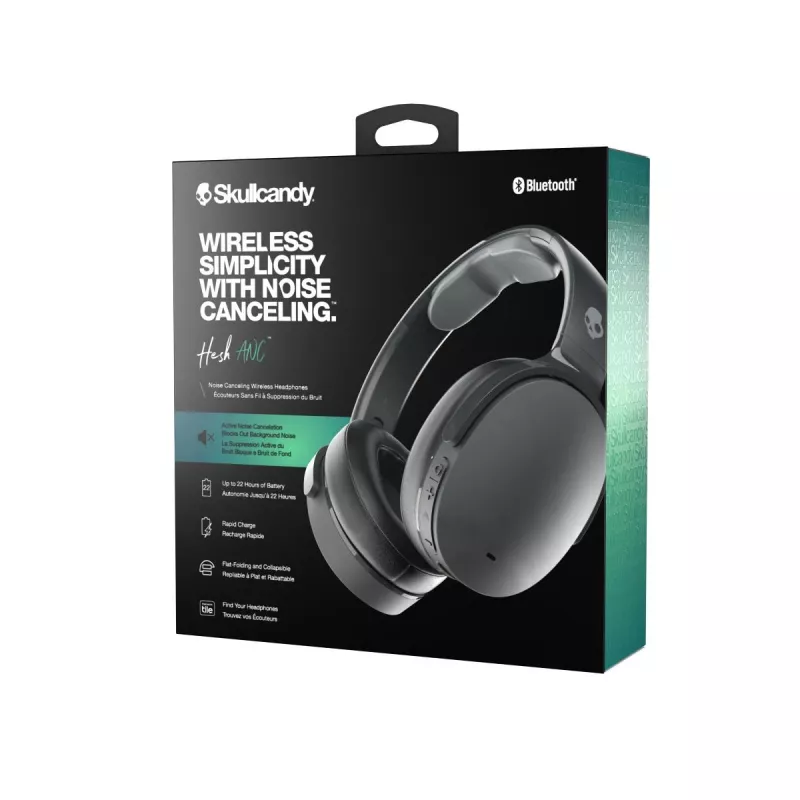 Headphones Skullcandy Hesh ANC — over-ear wired & wireless, Bluetooth 5.0, ANC, USB-C, 22 h playback, 3.5 mm, black