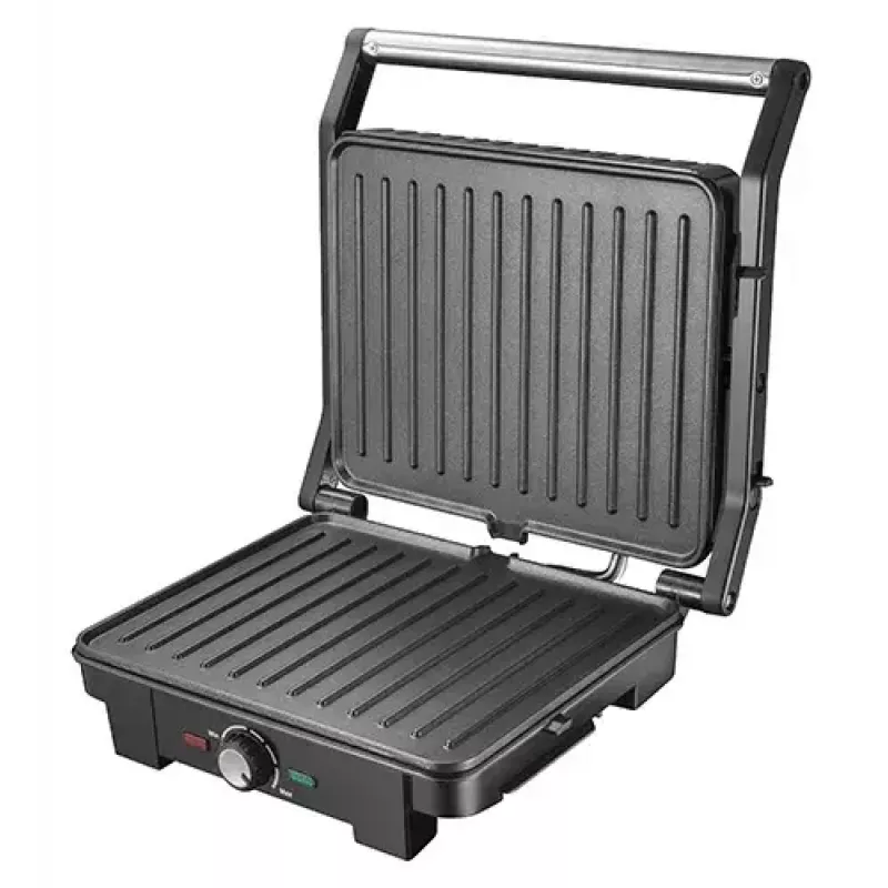 Contact grill Adler AD 3051 — stainless steel, 2200–2800 W, grill area 1392 cm², adjustable temperature, non-stick plates