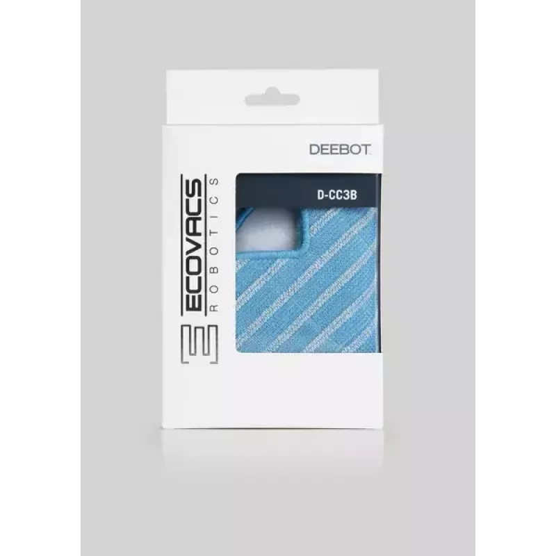 Replacement mop pad Ecovacs D-CC3B for robot vacuum, pack of 3, blue/grey