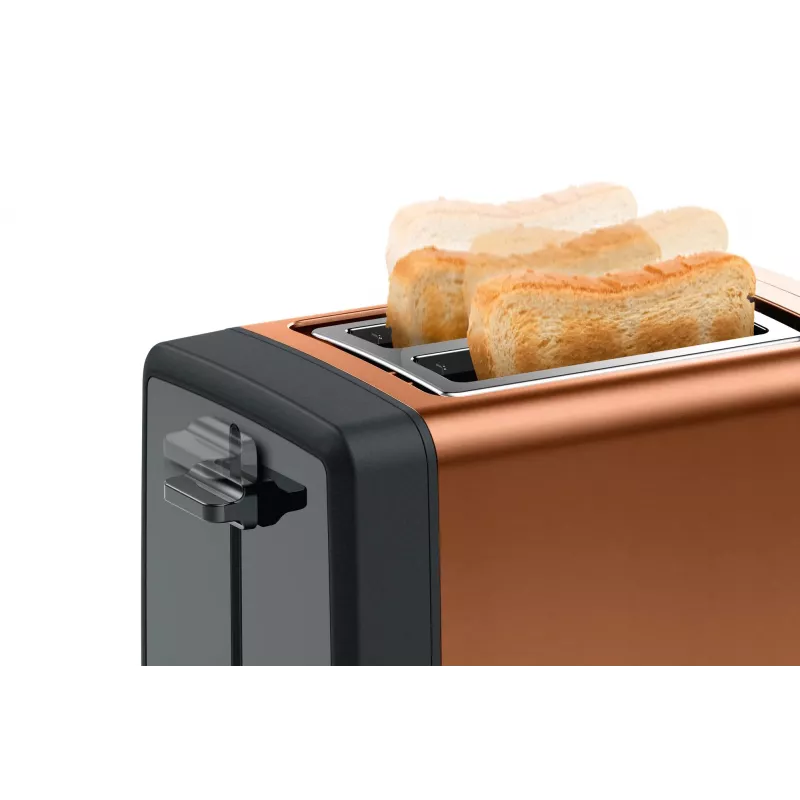 Toaster Bosch TAT4P429 2-slice 970 W Black/Brown, compact stainless steel