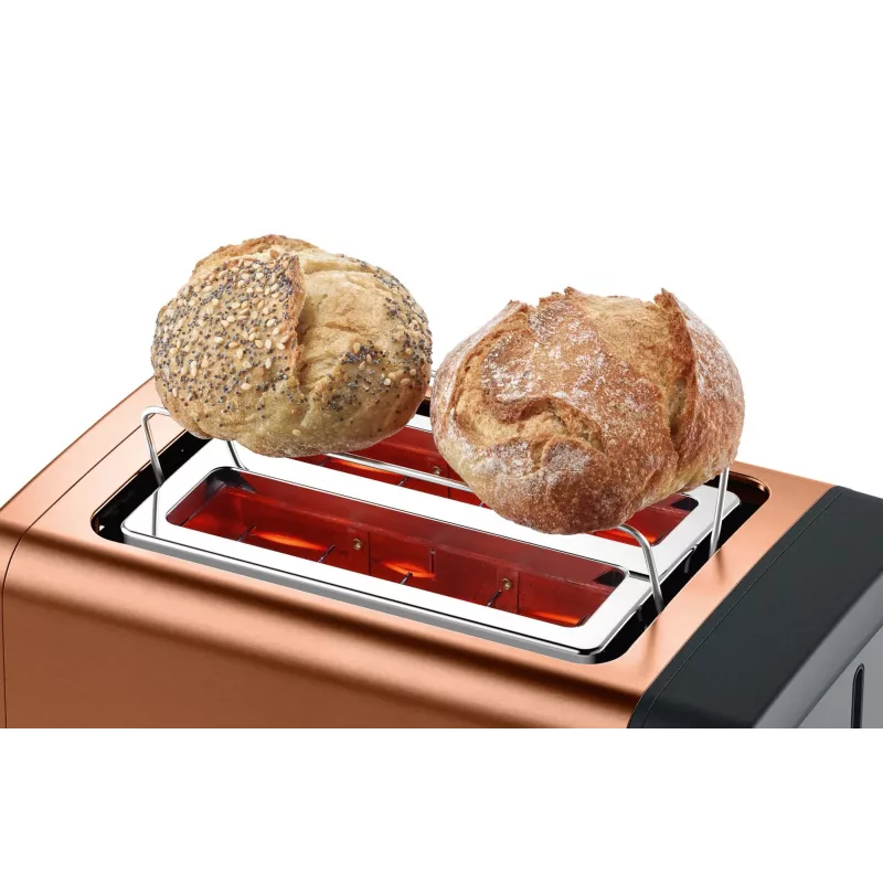 Toaster Bosch TAT4P429 2-slice 970 W Black/Brown, compact stainless steel