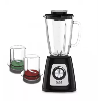 Tabletop blender Tefal BlendForce II BL4388 — 800 W, 1.25 L glass jar, ice crushing, black/brushed steel