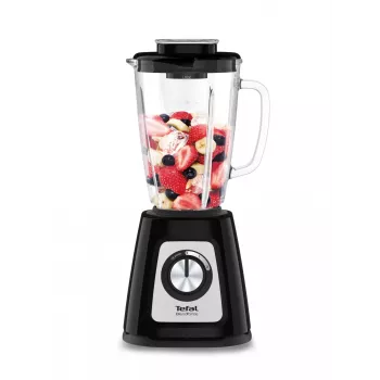 Tabletop blender Tefal BlendForce II BL4388 — 800 W, 1.25 L glass jar, ice crushing, black/brushed steel