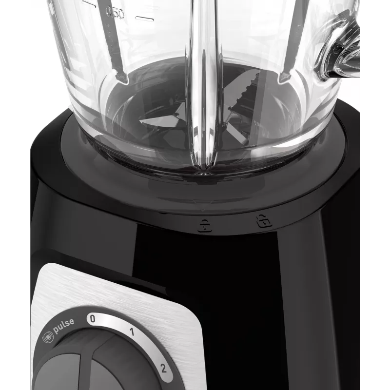 Tabletop blender Tefal BlendForce II BL4388 — 800 W, 1.25 L glass jar, ice crushing, black/brushed steel