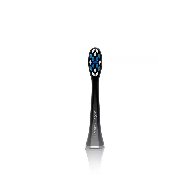 Toothbrush heads ETA ETA070790600 — 2 pcs, compatible with ETA electric toothbrushes, colours Black/Blue/White