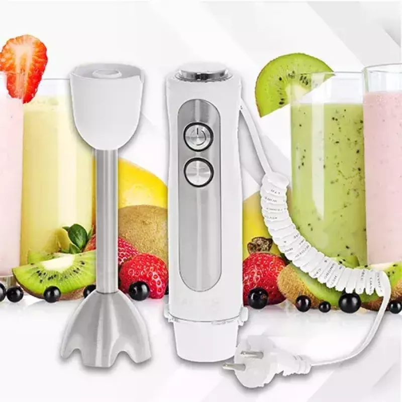 Immersion blender Adler AD 4625w — hand blender, 5 speeds, turbo, 1500 W, stainless steel blade, silver/white