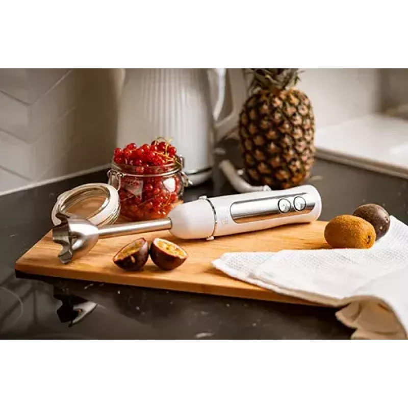 Immersion blender Adler AD 4625w — hand blender, 5 speeds, turbo, 1500 W, stainless steel blade, silver/white