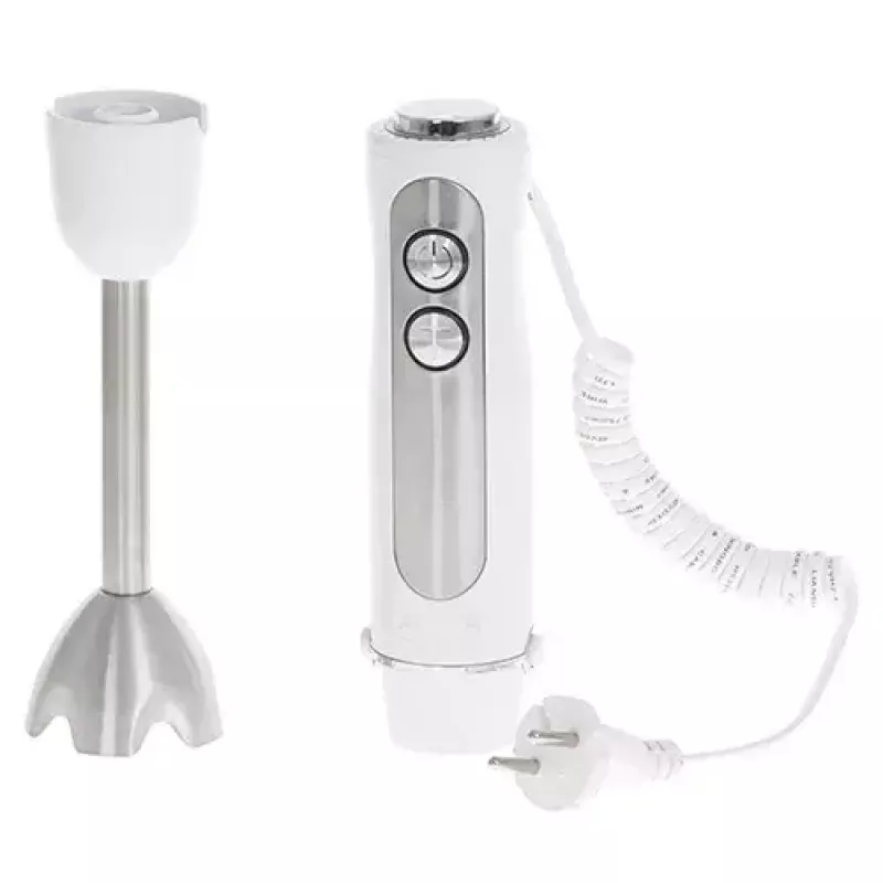 Immersion blender Adler AD 4625w — hand blender, 5 speeds, turbo, 1500 W, stainless steel blade, silver/white