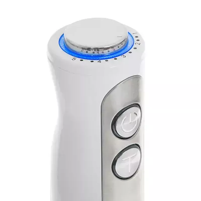 Immersion blender Adler AD 4625w — hand blender, 5 speeds, turbo, 1500 W, stainless steel blade, silver/white