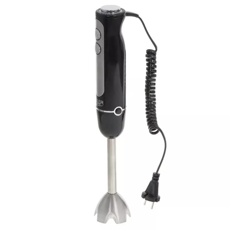 Immersion blender Adler AD 4625B — hand blender, 1500 W max, 850 W nominal, 5 speeds, mechanical control, turbo, stainless steel blade, black