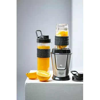 Sport blender Adler AD 4081 — portable personal blender, 800 W peak, 0.57 L cup, stainless steel blade, 2 bottles