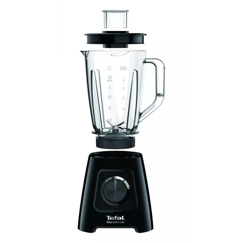 Tabletop blender Tefal BL4208 — 600 W, 1.25 L plastic jar, 2 speeds, ice crushing, black