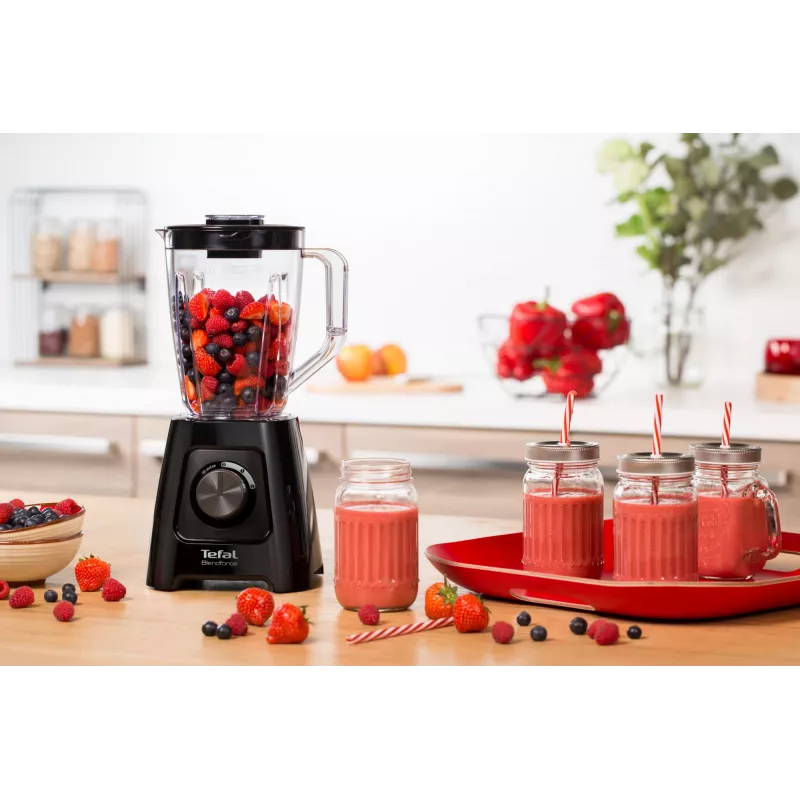 Tabletop blender Tefal BL4208 — 600 W, 1.25 L plastic jar, 2 speeds, ice crushing, black
