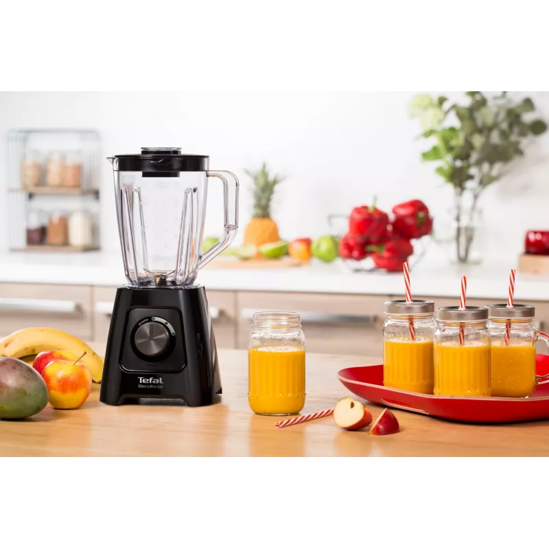 Tabletop blender Tefal BL4208 — 600 W, 1.25 L plastic jar, 2 speeds, ice crushing, black