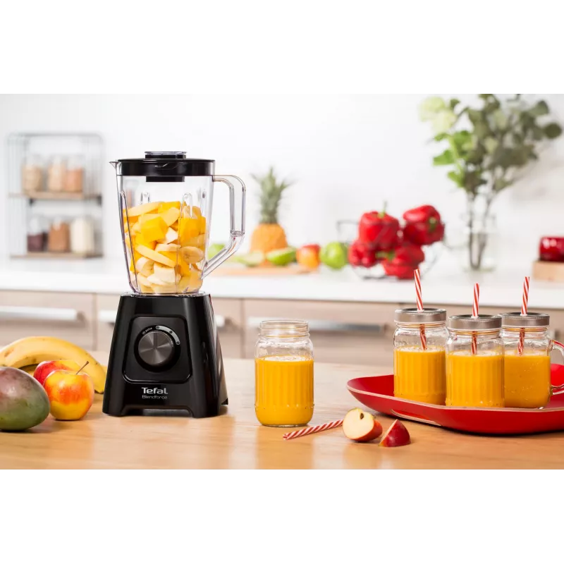 Tabletop blender Tefal BL4208 — 600 W, 1.25 L plastic jar, 2 speeds, ice crushing, black