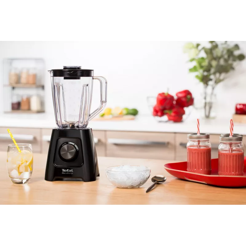 Tabletop blender Tefal BL4208 — 600 W, 1.25 L plastic jar, 2 speeds, ice crushing, black