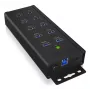 ICY BOX IB-HUB1703-QC3 USB 3.2 Gen 1 (3.1 Gen 1) Type-B 5000 Mbit/s Black