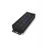 ICY BOX IB-HUB1703-QC3 USB 3.2 Gen 1 (3.1 Gen 1) Type-B 5000 Mbit/s Black