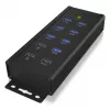 ICY BOX IB-HUB1703-QC3 USB 3.2 Gen 1 (3.1 Gen 1) Type-B 5000 Mbit/s Black