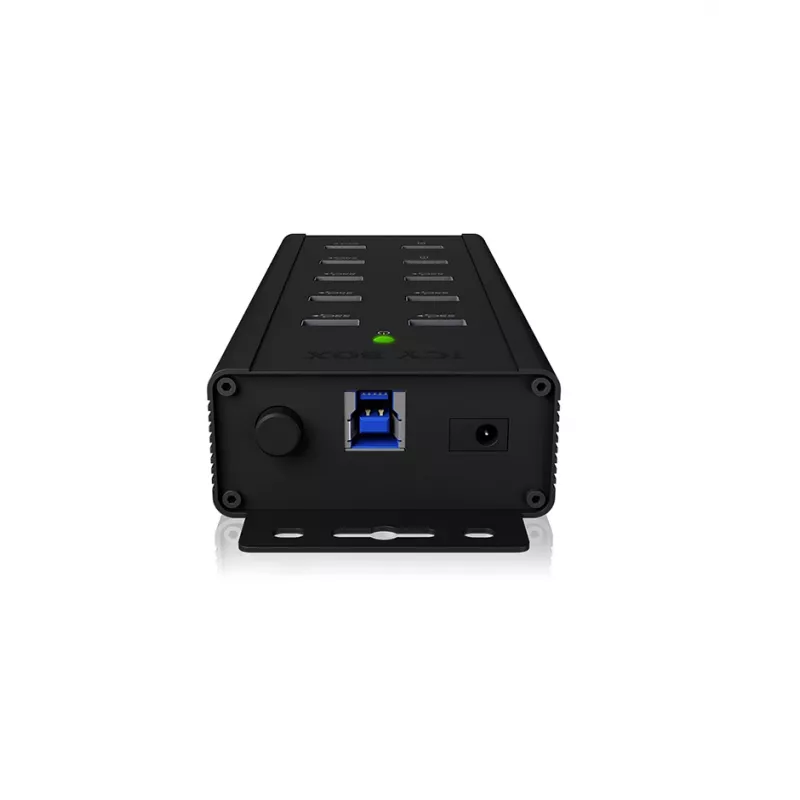 ICY BOX IB-HUB1703-QC3 USB 3.2 Gen 1 (3.1 Gen 1) Type-B 5000 Mbit/s Black