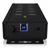 ICY BOX IB-HUB1703-QC3 USB 3.2 Gen 1 (3.1 Gen 1) Type-B 5000 Mbit/s Black
