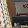 Direct drive audio turntable Muse MT-112 W — semi-automatic, 20 W RMS, 3.5 mm output, LCD, AC 100–240 V
