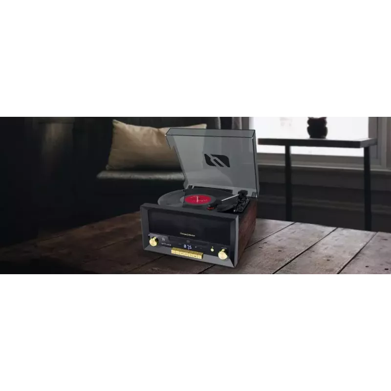 Direct drive audio turntable Muse MT-112 W — semi-automatic, 20 W RMS, 3.5 mm output, LCD, AC 100–240 V