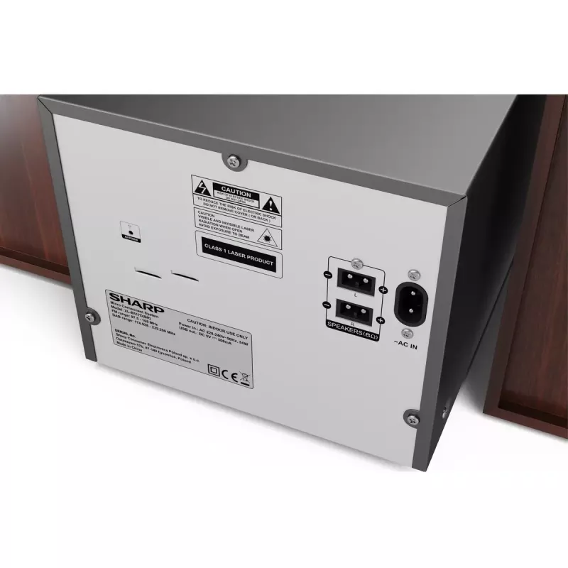 Sharp XL-B517D Home audio micro system 45 W Brown