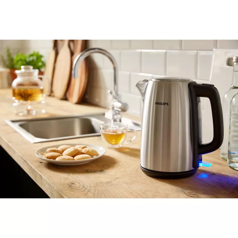 Philips Viva Collection HD9351/90 Kettle, 1.7 L, 2020 W, Metal, Water level indicator, Cordless, Filtering